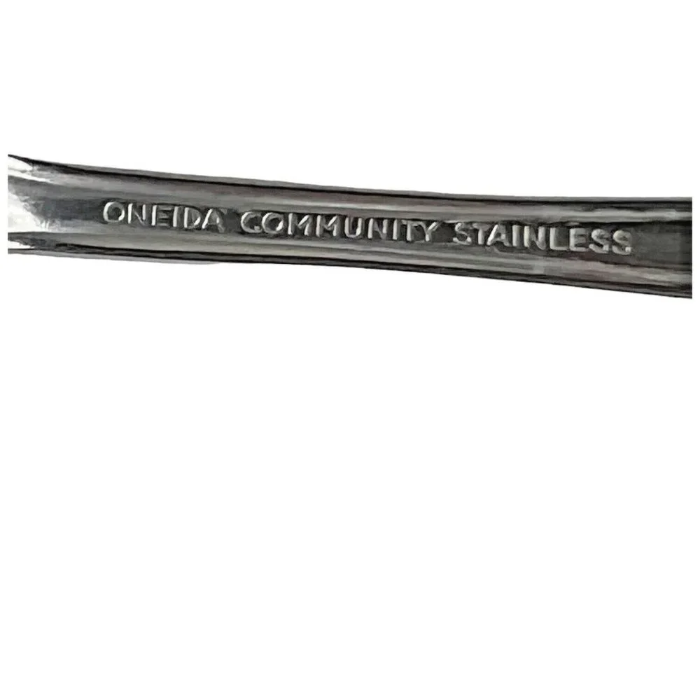 3‎ Oneida Community SPRING ROSE Stainless Soup Tablespoon 6 3/4 IN Betty Crocker